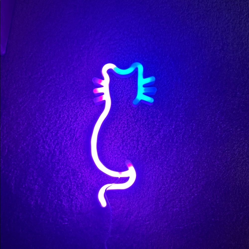 Neon Cat Wall Light